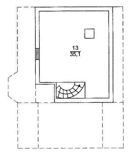 Поэтажный план загородного катеджа (объекта недвижимости) в деревне Ширяево: третий этаж